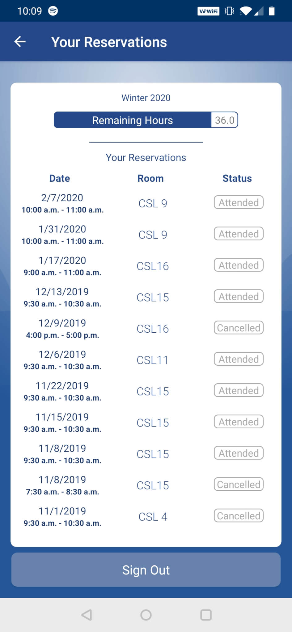 CSL Reservations